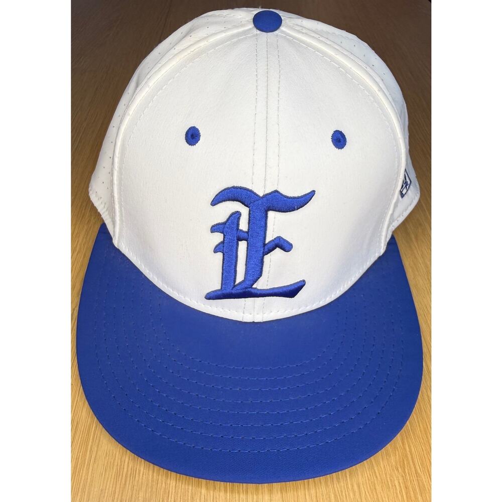 The Game Pro Hat L GP521 Fitted White Blue Embroidered E LGM "Lets Go Mets"?
